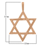 14k Rose Gold Diamond Cut Jewish Star of David Charm Pendant 3.6 grams - Rose