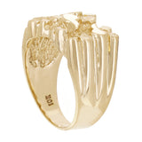 10k Yellow Gold Solid Rectangle Nugget Ring Size 7.5 - 12.4mm 8.7 grams - Ring Size 7.5
