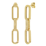 Italian 14k Yellow Gold Paper Clip Link Necklace, Bracelet & Earrings Set 27.2 grams