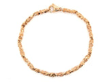 14k Rose Gold Nugget Bracelet 9" 3.8mm 11.5 grams - Rose,9"