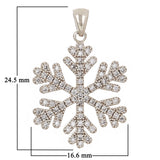 14k Yellow or White Gold 0.50ctw Diamond Snowflake Pendant