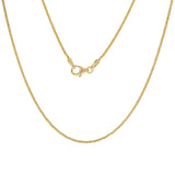 Italian 14k Yellow Gold Spiga Chain Necklace 1.1mm 16" 3grams - Yellow,1.1mm 16" 3 grams