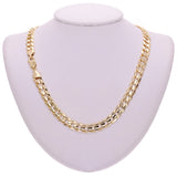 Italian 14k Yellow Gold Solid Concave Curb Cuban Chain Necklace 22" 9mm 50.4gram - Yellow,22" 50.4 grams