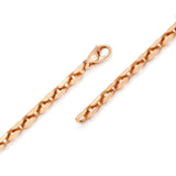 14k Rose Gold Handmade Fashion Link Bracelet 8.5" 4.35mm 15.3 grams - Rose,8.5"