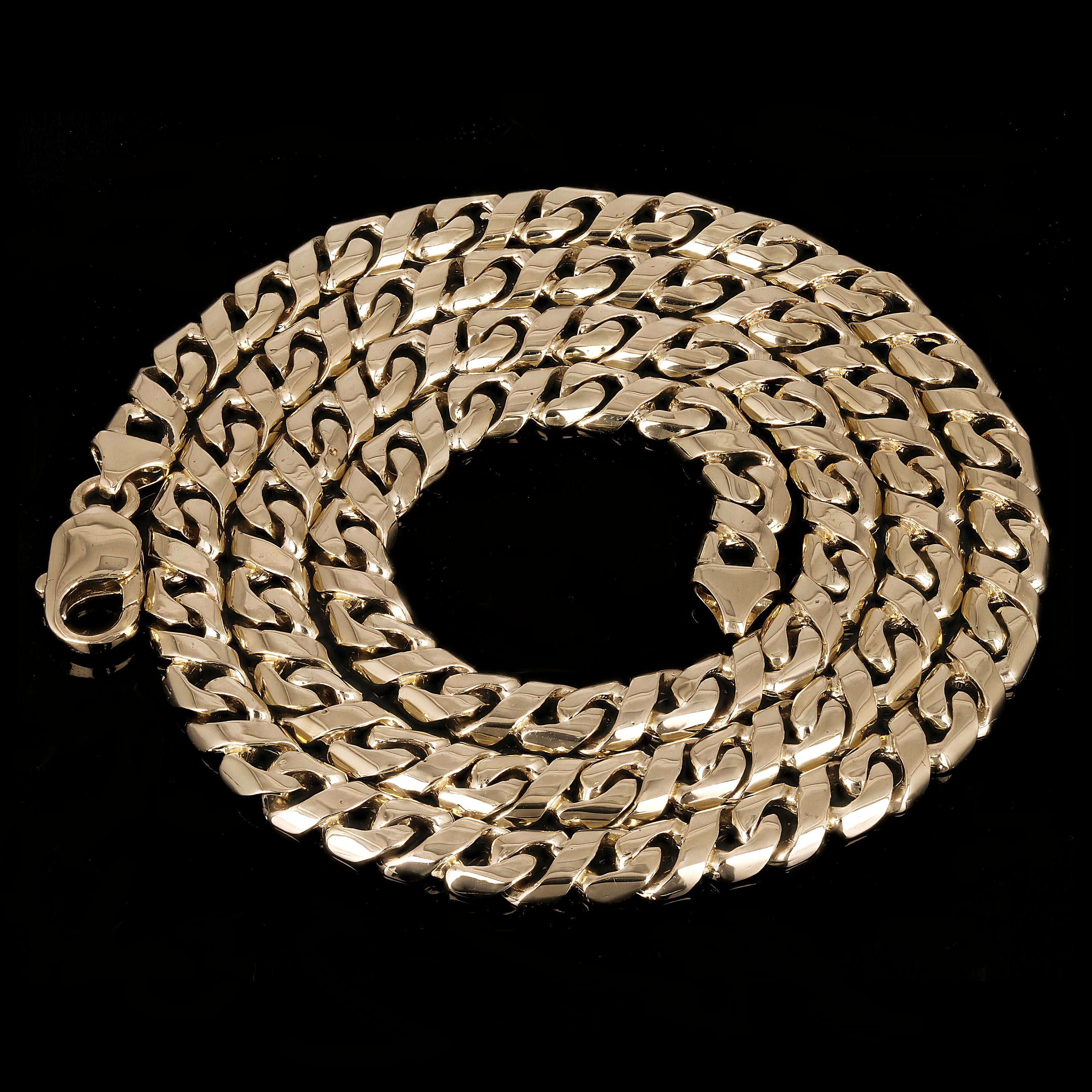 14k Yellow Gold Handmade Figure 8 Link Chain Necklace 22" 7mm 58 grams - 22"