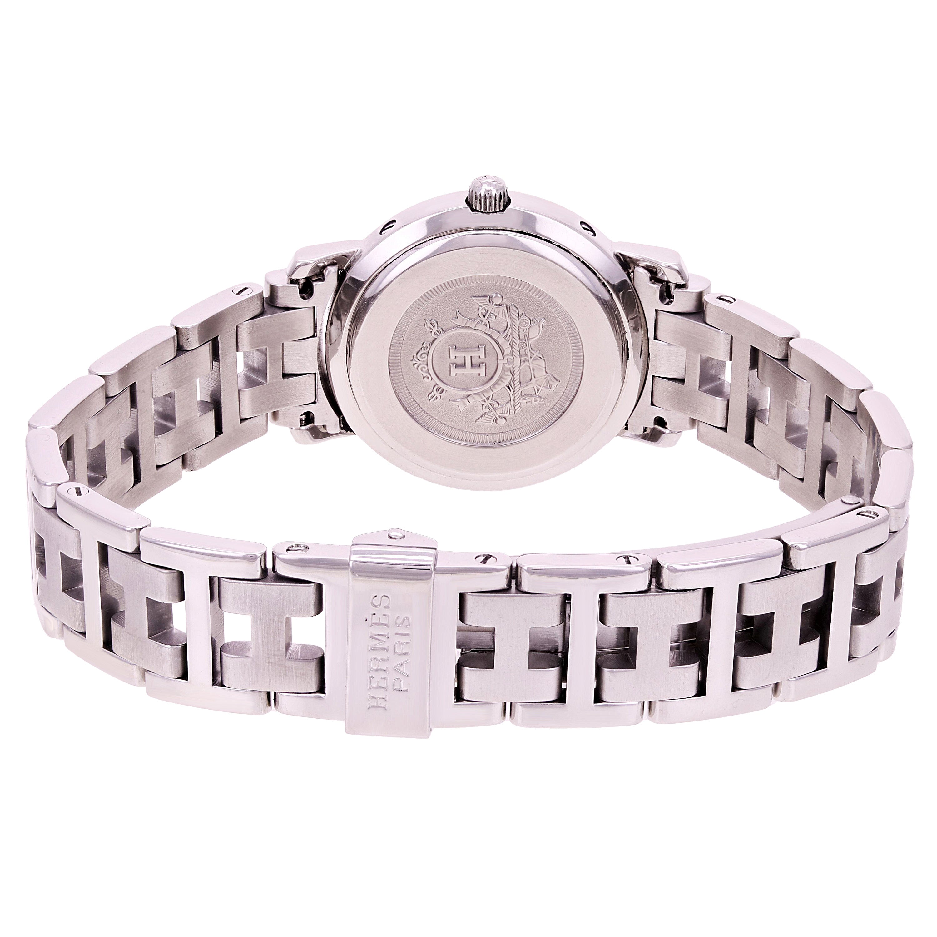 Hermes Ladies Clipper Stainless Steel Quartz