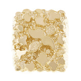 Men's 14k Yellow Gold Solid Big Nugget Ring Size 7 - 27mm 20.2 grams - Ring Size 7