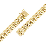 14k Yellow Gold Solid Heavy Miami Cuban Link Chain Bracelet 8" 15mm 116 grams - 8" 116 grams