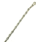 14k White Gold Handmade Fashion Link Bracelet 9" 6.3mm 26.5 grams - 9"