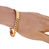 14k Yellow Gold Cuban ID Bracelet Engraveable 8" 7.9mm 25.2 grams