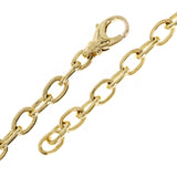 14k Yellow Gold Solid Oval Rolo Link Chain Bracelet 7" 6.8 mm 16.8 grams - 7"