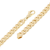 Men's 10k Yellow Gold Solid Miami Cuban Link Bracelet 7" 9.5mm 32.5 grams - 7"