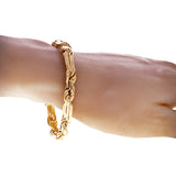 Italian 14k Yellow Gold Solid Milano Figaro Rope Chain Bracelet 8mm 8.5" 41 grams
