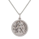 14k White Gold Diamond Zodiac Sign Aquarius Pendant Necklace 18" - Aquarius,White