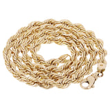 14k Yellow Gold Solid Diamond Cut Rope Chain Necklace 22" 8mm 126.5 grams