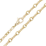 10k Yellow Gold Handmade Bow Fashion Link Chain Necklace 20" 3.5mm 19.5 grams - Yellow,20" 19.5 grams