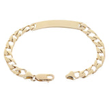 14k Yellow Gold Solid Cuban ID Bracelet 6.6" 7mm 11.2 grams - 6.5"