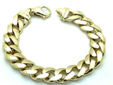 14k Yellow Gold Solid Miami Cuban Link Chain Bracelet 8.5" 13.25mm 90 grams