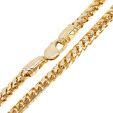 Italian 14k Yellow Gold Diamond Cut Franco Chain Bracelet 10" 7mm 63.3 grams - 7mm 10" 63.3 grams