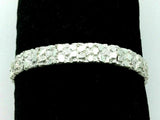 925 Sterling Silver Solid Nugget Bracelet Adjustable Link 8.5" 9.25mm 23.8 grams