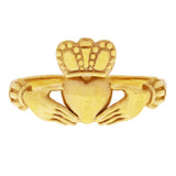 14k Yellow Gold Irish Claddagh Love Friendship Ring Size 5 - Yellow,Ring Size 5