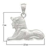 14k White Gold Solid Ancient Egypt THE SPHINX Charm Pendant 2.6 grams - White