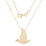 14k Yellow Gold Holy Spirit Dove Necklace 18" 3.1 grams - Yellow