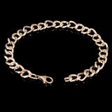 Italian 14k Yellow Gold Hollow Curb Link Bracelet 7.5" 7mm 4.8 grams