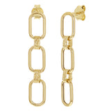 Italian 14k Yellow Gold Oval Links Necklace, Bracelet & Earrings Set 13.8 grams