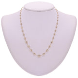 Italian 14k Yellow Gold Diamond Cut Graduated Ball Bead Necklace 18" 4.6 grams