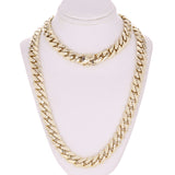 Men's 14k Yellow Gold Solid Heavy Miami Cuban Link Chain Necklace 20" 10mm 143g - 20" 143 grams