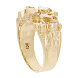 Men's 10k Yellow Gold Solid Chunky Nugget Ring Size 7.5 - 8mm 10.5 grams - Ring Size 7.5 10.5 grams