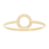 14k Yellow Gold Bright Polished Twisted Open Circle Slim Stackable Ring  Size 7 - Yellow