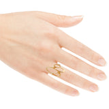 14k Rose Gold Gentle Wave Thin Fashion Ring Size 12 - Rose,Ring Size 12