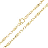 14k Yellow Gold Solid Handmade Fashion Link Necklace 20" 3.2mm 22.2 grams - Yellow,20" 22.2 grams