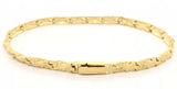 Men's 14k Yellow Gold Solid Chunky Nugget Bracelet 7"- 7.5" 4.75mm 9.5 grams - 7.5"