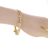 10k Yellow Gold Love Friendship Irish Claddagh Bracelet 7.25" 10.4mm 13 grams - 7.25"