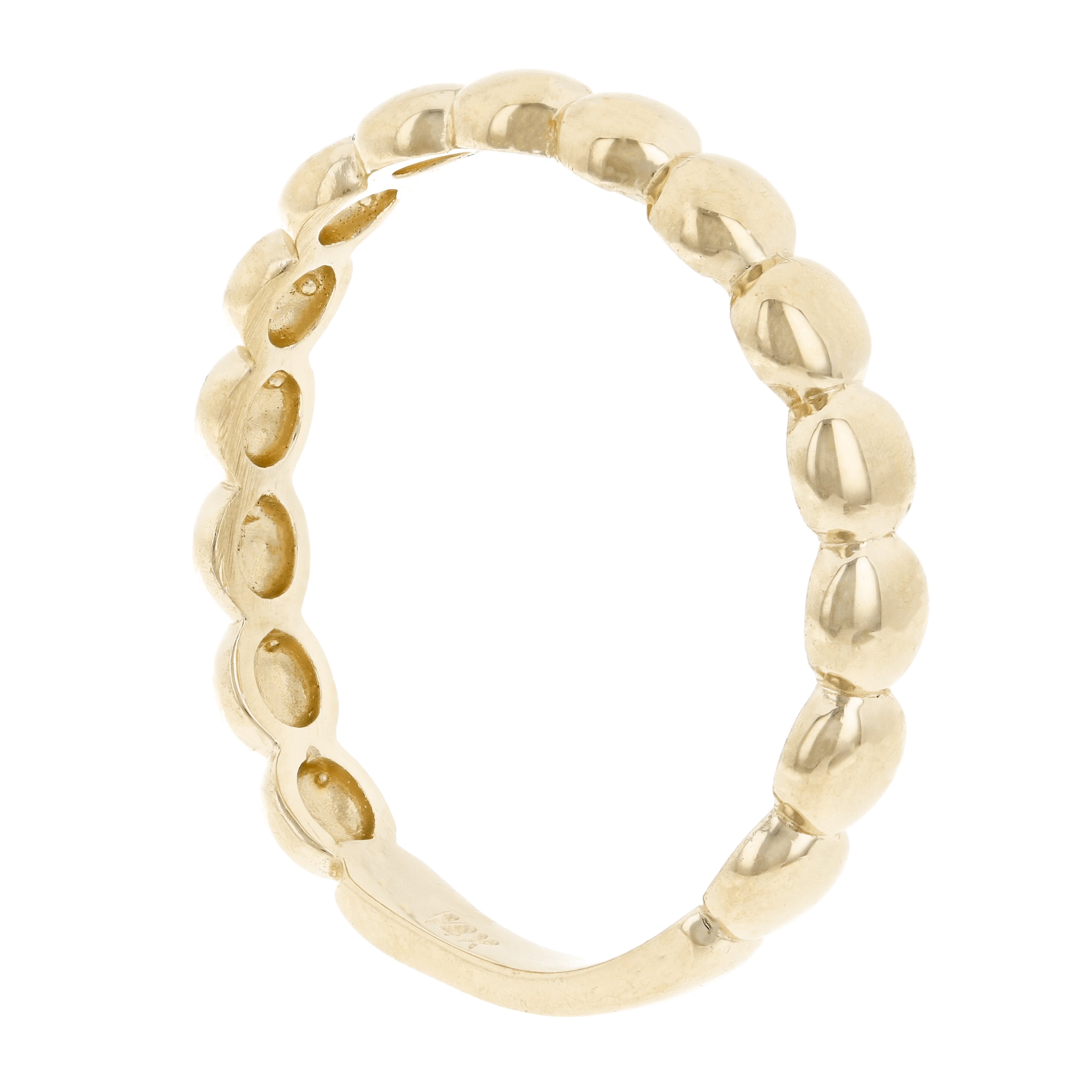 14k Yellow Gold Ball Beaded Stackable Ring Size 6.75 1.8 grams - Yellow,Ring Size 6.75