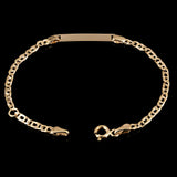 Italian 14k Yellow Gold Kids/Baby Engravable ID Bracelet 5.5" 3.5mm 1.4 grams