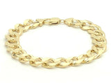 Men's 14k Solid Yellow Gold Flat Cuban Bracelet Link Chain 8" 12.5mm 40 grams - Yellow,8"