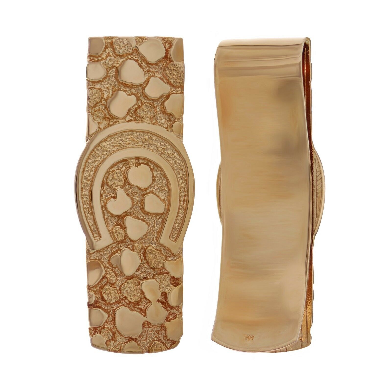 14k Rose Gold Horse Shoe Nugget Money Clip Money Holder Wallet 17.2 grams - Rose