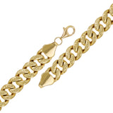 Italian 14k Yellow Gold Hollow Cuban Chain Bracelet 8.75" 11mm 21.5 grams - 11mm 8.75" 21.5 grams