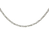14k White Gold Handmade Fashion Link Necklace 24" 4.5mm 42.5 grams - White,24"