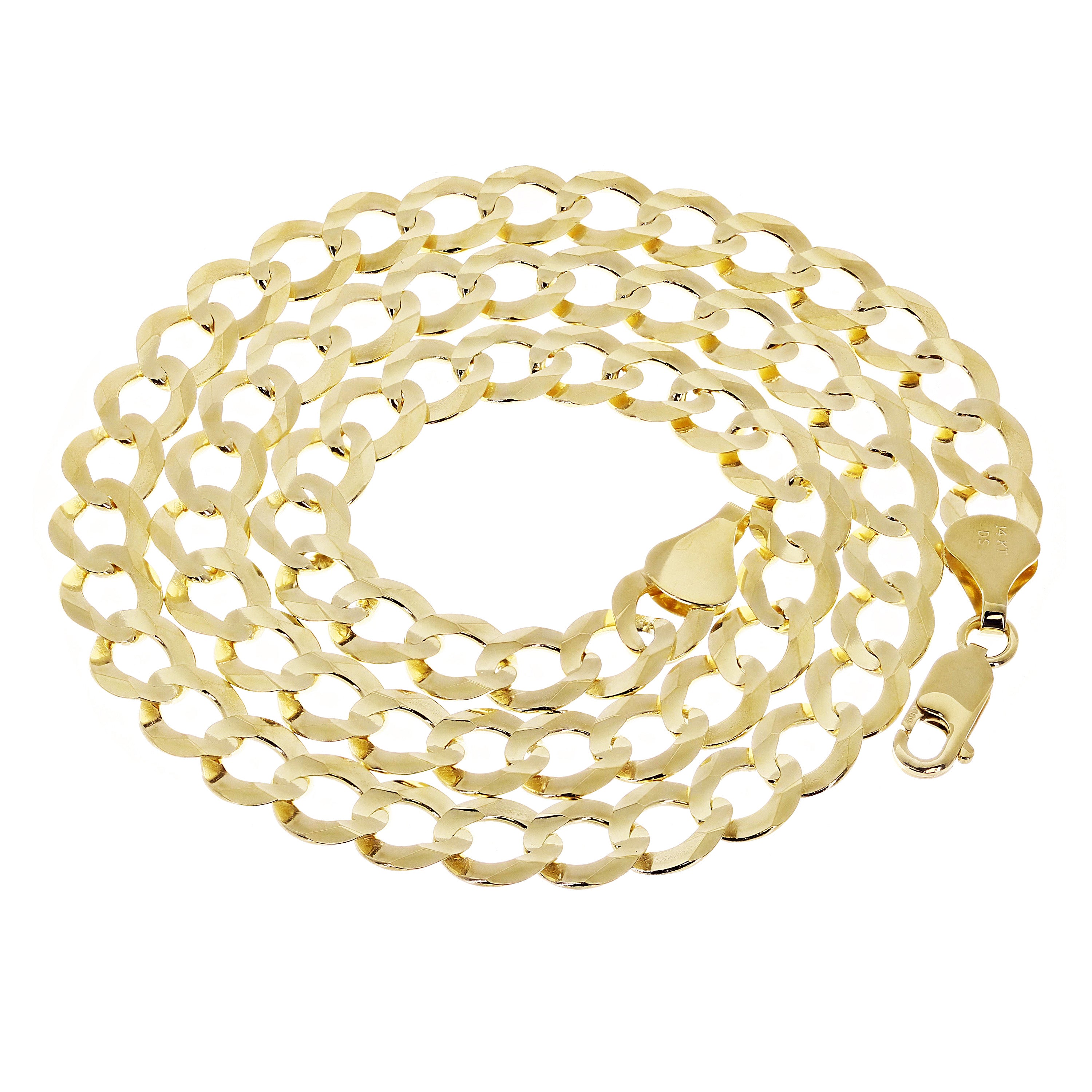 Italian 14k Yellow Gold Curb Link Chain Necklace 20" 8.5mm 30.7 grams - 20"
