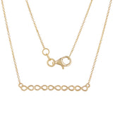 14k Yellow White or Rose Gold Infinity Symbol Bar Necklace 20"