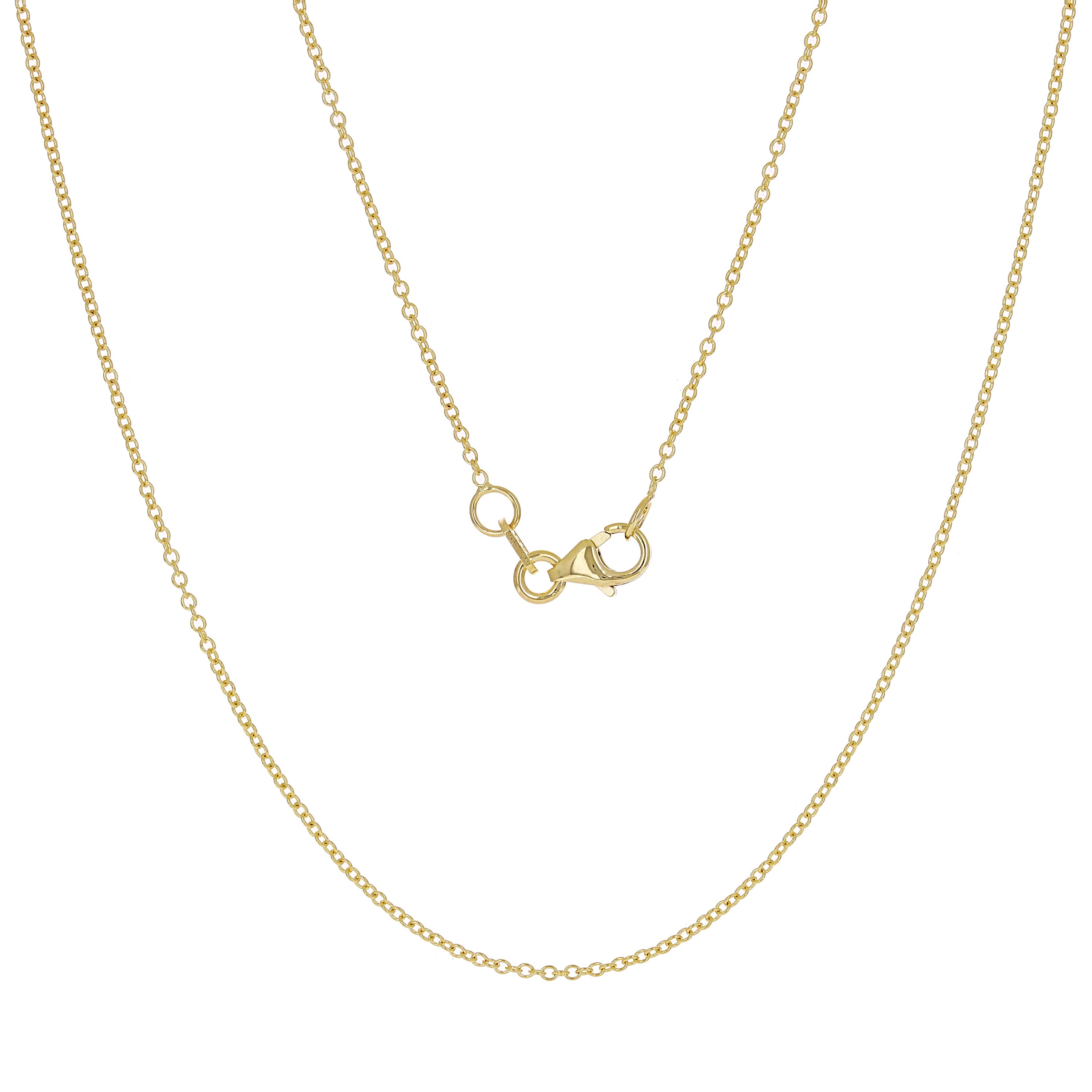 Italian 14k Yellow Gold Rolo Chain Necklace 1mm 16" 1.2 grams - 16",1 mm 1.2 grams