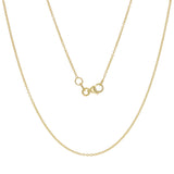 Italian 14k Yellow Gold Rolo Chain Necklace 1mm 16" 1.2 grams - 16",1 mm 1.2 grams