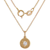 14k Rose Gold Diamond North Star Charm Pendant - White