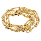 Italian 14k Yellow Gold Solid Milano Figaro Rope Chain Necklace 10mm 26" 183 grams