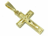 10k Yellow Gold Crucifix Cross Jesus Christ Religious Charm Pendant 1.2 grams